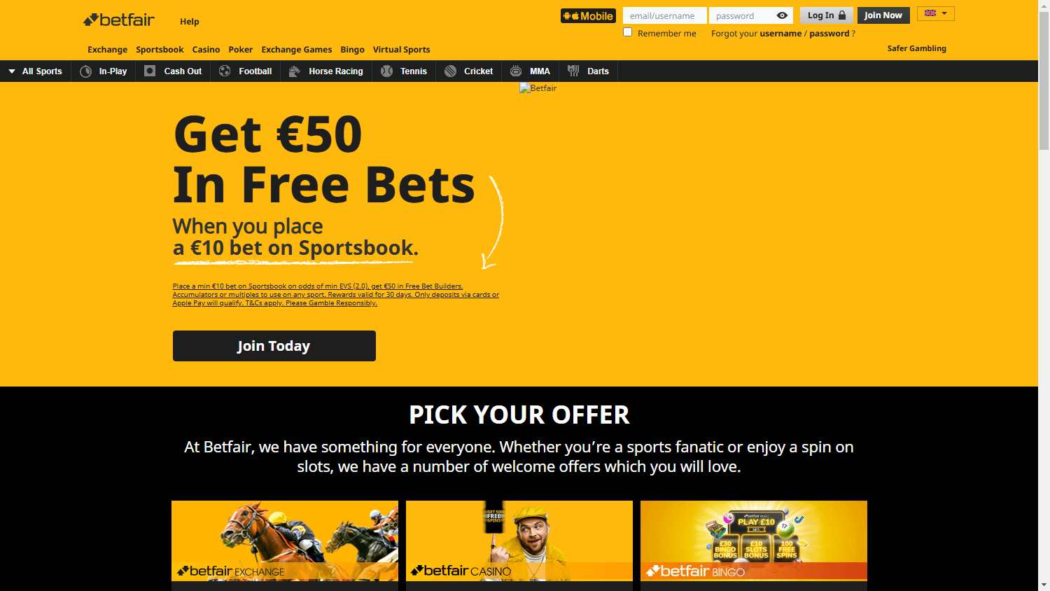 Betfair Casino Desktop screenshot